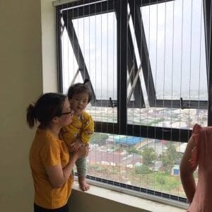 Lưới an Toàn Cửa Sổ Dạng Đẩy Ra