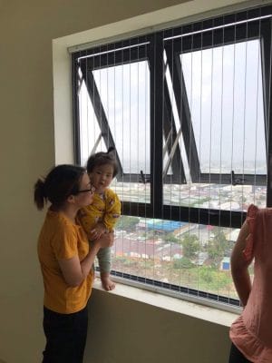 Lưới an Toàn Cửa Sổ Dạng Đẩy Ra