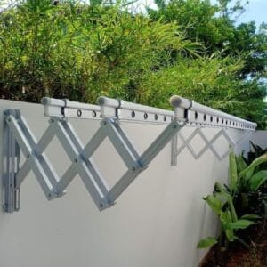 Giàn Phơi Thông Minh Xếp Ngang Màu Trắng Bạc